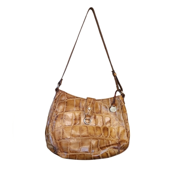 Brahmin Mustard Yellow Leather Hobo - Picture 1 of 10